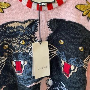 gucci striped sweater dress|Gucci alien sweater.